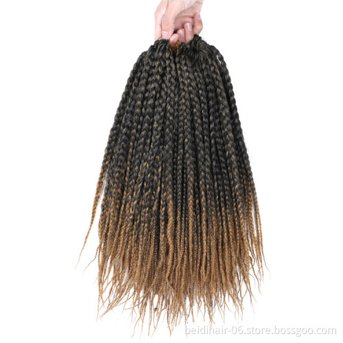 14inch box braids 22 strands/pack crochet synthetic hair extension wholesale